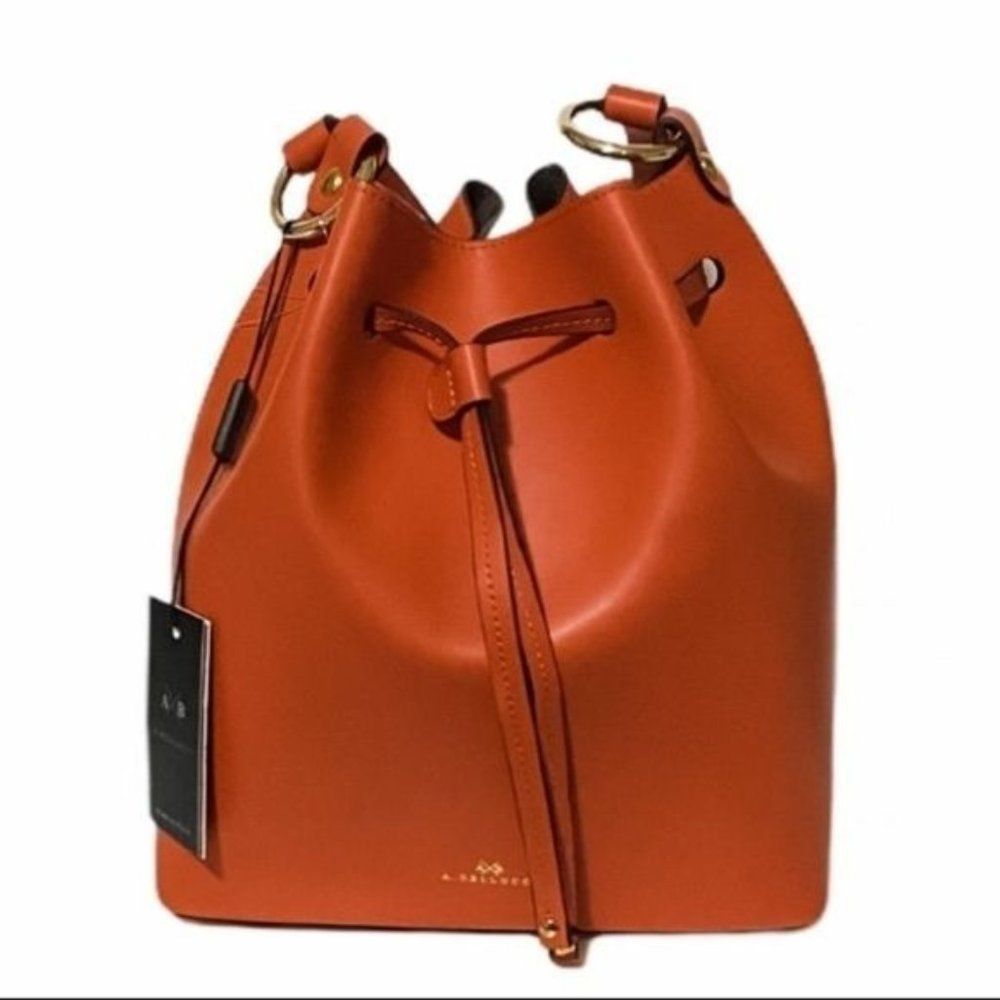 Alberto Bellucci Italian Leather Bucket Bag